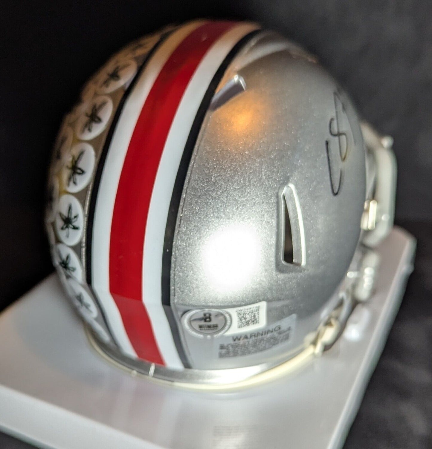 Ohio State Buckeyes Cade Stover Autographed Speed Mini Helmet Beckett Holo