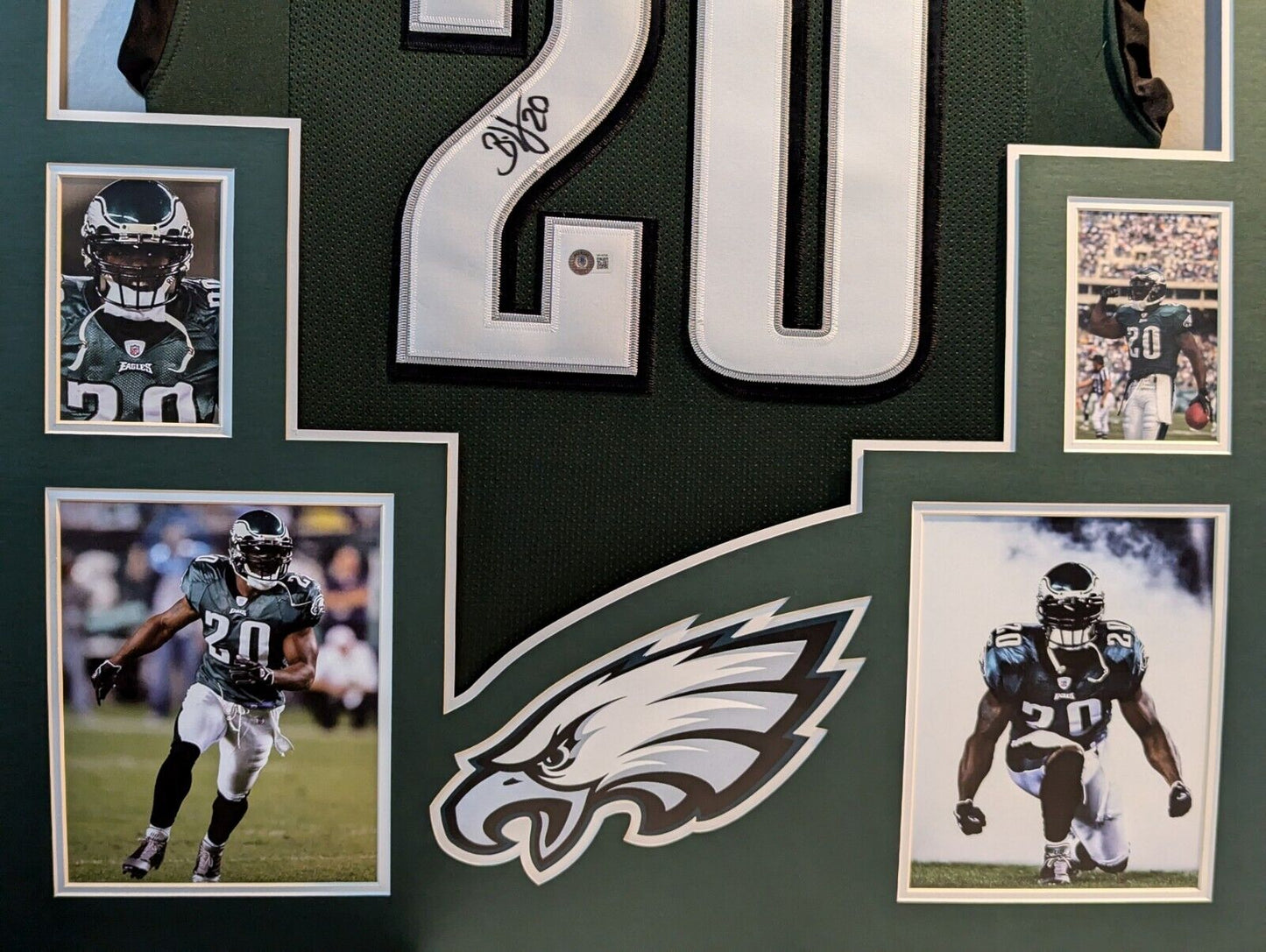 Framed Philadelphia Eagles Brian Dawkins Autographed Signed Jersey Beckett Holo