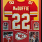 Framed Kansas City Chiefs Trent Mcduffie Autographed Signed Jersey Beckett Holo