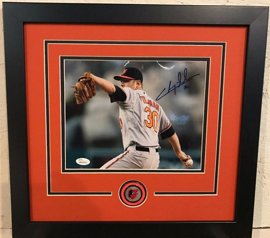 MVP Authentics Framed Signed Chris Tillman Baltimore Orioles 8X10 Photo Jsa Coa 117 sports jersey framing , jersey framing