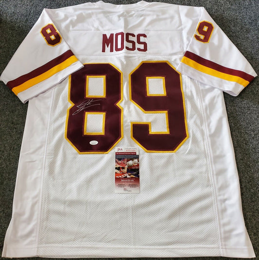 MVP Authentics Washington Football Team Santana Moss Autographed Signed Jersey Jsa Coa 134.10 sports jersey framing , jersey framing