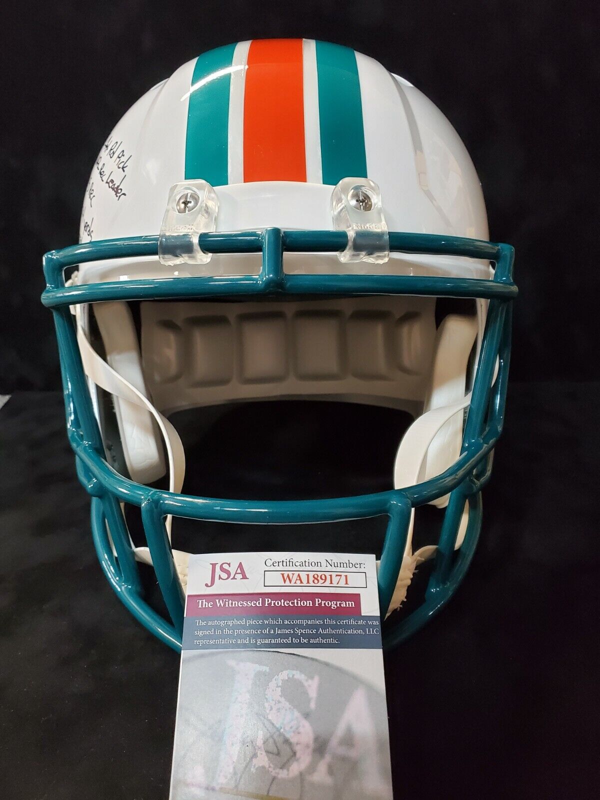 Miami Dolphins Oj Mcduffie Signed 5X Insc Full Size Speed Replica Helmet  Jsa Coa