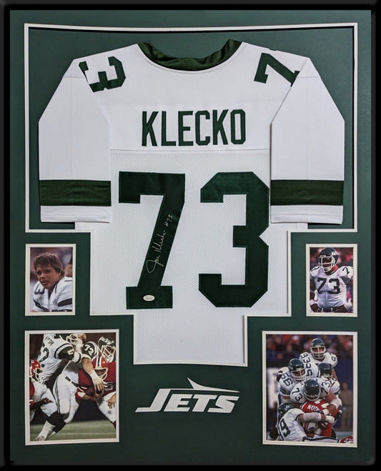 MVP Authentics Framed New York Jets Joe Klecko Autographed Signed Jersey Jsa Coa 720 sports jersey framing , jersey framing