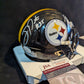 Pittsburgh Steelers Joey Porter Jr & Sr  Dual Autographed Speed Mini Helmet Jsa