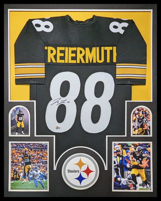 MVP Authentics Framed Pittsburgh Steelers Pat Freiermuth Autographed Signed Jersey Beckett Holo 405 sports jersey framing , jersey framing