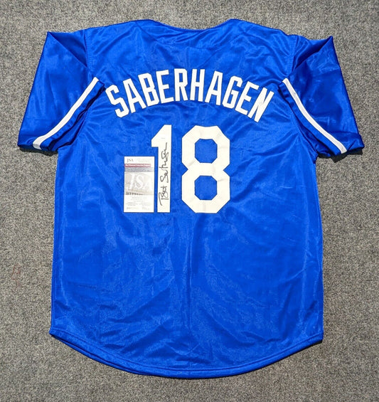 MVP Authentics Kansas City Royals Bret Saberhagen Autographed Signed Custom Jersey Jsa Coa 90 sports jersey framing , jersey framing