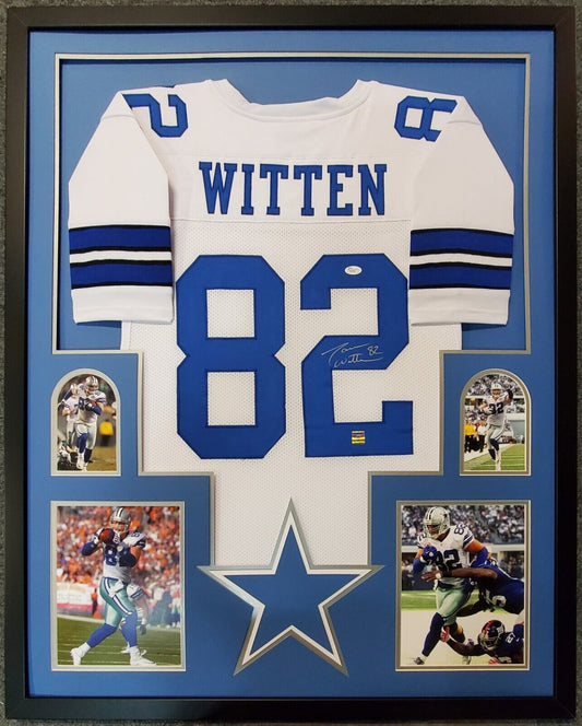 MVP Authentics Framed Dallas Cowboys Jason Witten Autographed Signed Jersey Jsa Coa 607.50 sports jersey framing , jersey framing