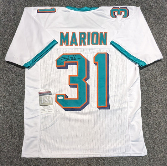 MVP Authentics Miami Dolphins Brock Marion Autographed Signed Jersey Jsa Coa 90 sports jersey framing , jersey framing