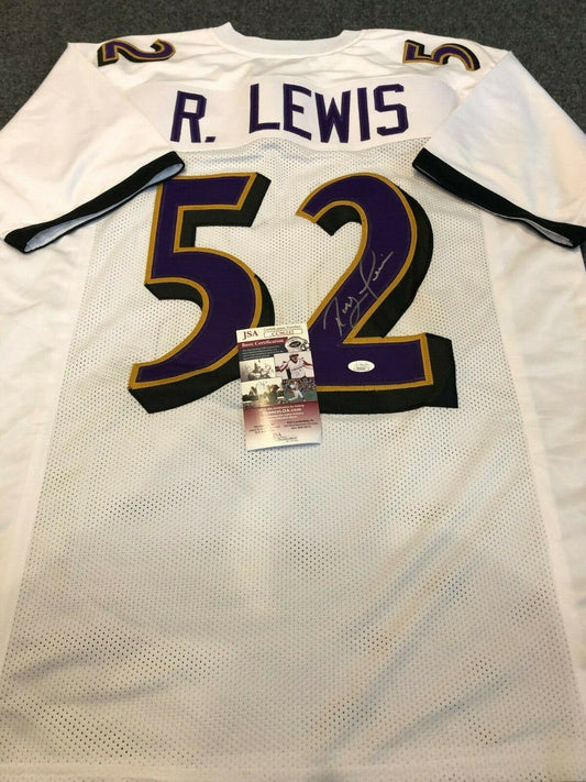 MVP Authentics Baltimore Ravens Ray Lewis Autographed Signed Jersey Jsa  Coa 180 sports jersey framing , jersey framing