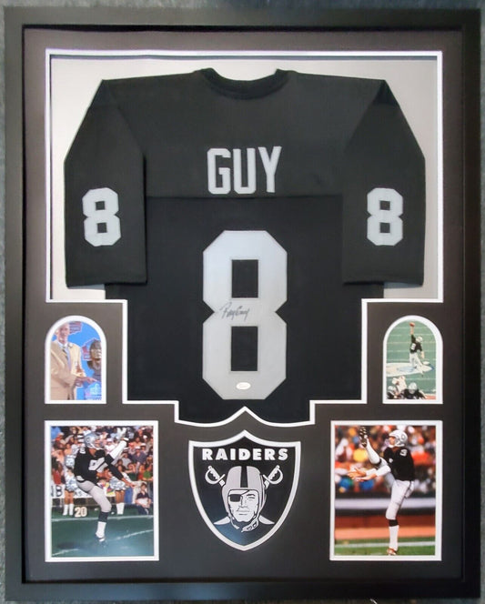 MVP Authentics Framed Oakland Raiders Ray Guy Autographed Signed Jersey Jsa Coa 765 sports jersey framing , jersey framing