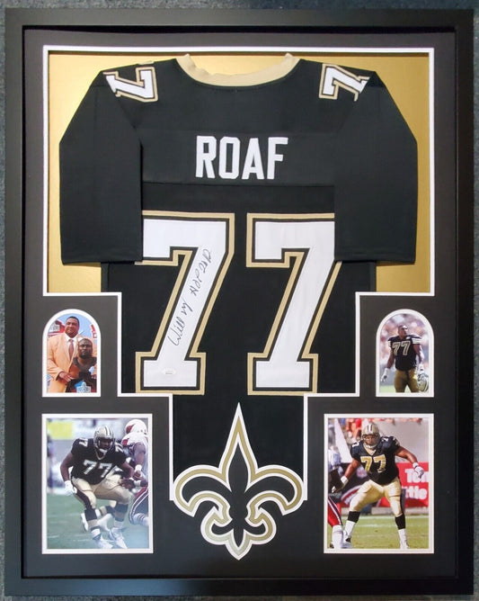 MVP Authentics Framed Willie Roaf Autographed Inscribed New Orleans Saints Jersey Jsa Coa 450 sports jersey framing , jersey framing