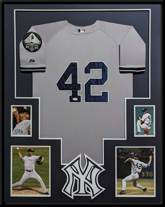 MVP Authentics Framed New York Yankees Mariano Rivera Autographed Signed Jersey Jsa Coa 810 sports jersey framing , jersey framing