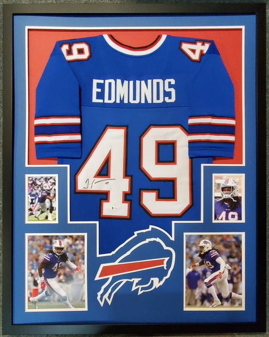 MVP Authentics Framed Tremaine Edmunds Autographed Signed Buffalo Bills Jersey Beckett Coa 315 sports jersey framing , jersey framing