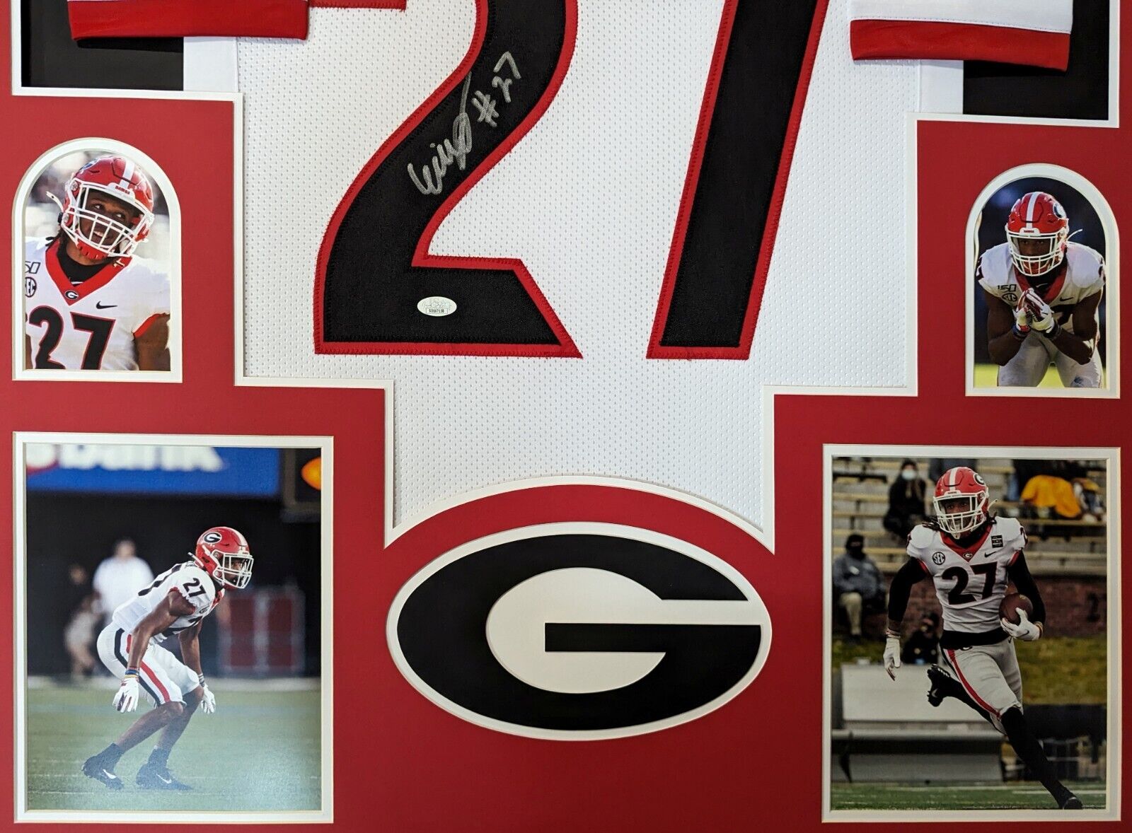 MVP Authentics Framed Georgia Bulldogs Eric Stokes Jr Autographed Signed Jersey Jsa Coa 450 sports jersey framing , jersey framing