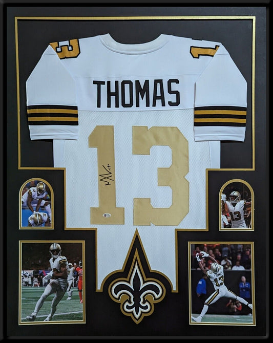 MVP Authentics Framed New Orleans Saints Michael Thomas Autographed Signed Jersey Beckett Coa 607.50 sports jersey framing , jersey framing