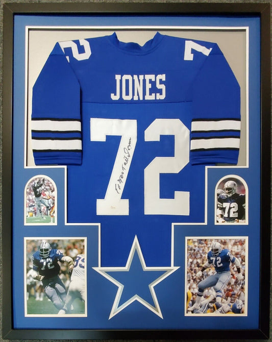 MVP Authentics Framed Dallas Cowboys Ed "Too Tall" Jones Autographed Signed Jersey Jsa Coa 535.50 sports jersey framing , jersey framing