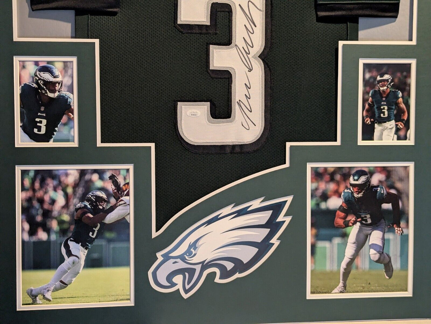 Framed Philadelphia Eagles Nolan Smith Jr Autographed Signed Jersey Jsa Coa