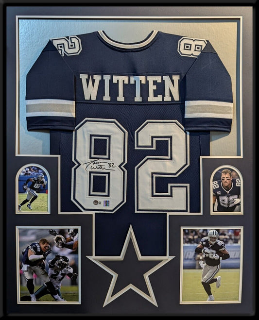 Framed Dallas Cowboys Jason Witten Autographed Signed Jersey Beckett Holo