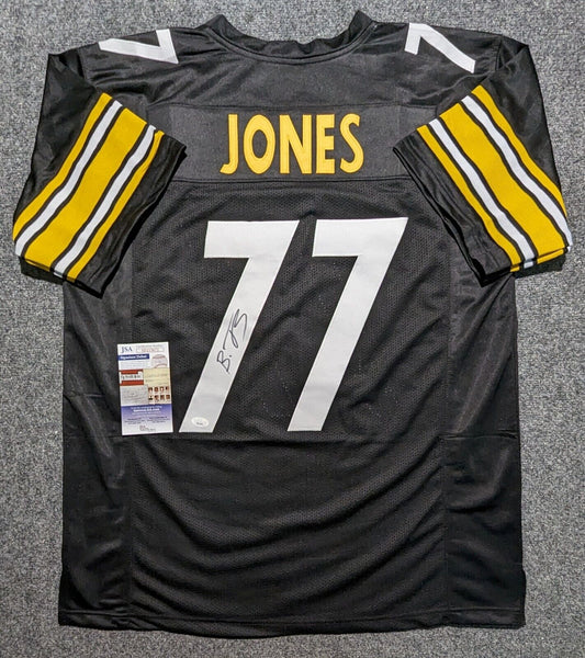 MVP Authentics Pittsburgh Steelers Broderick Jones Autographed Signed Jersey Jsa Coa 90 sports jersey framing , jersey framing