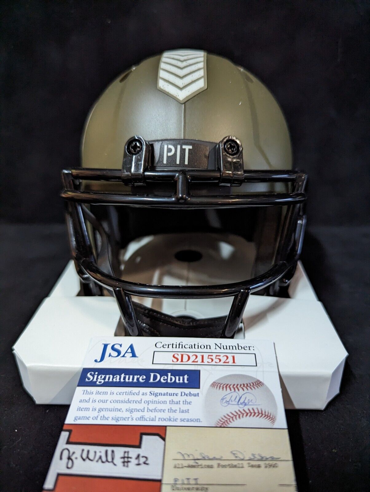 Pittsburgh Steelers Keeanu Benton Autographed Salute Mini Helmet Jsa Coa