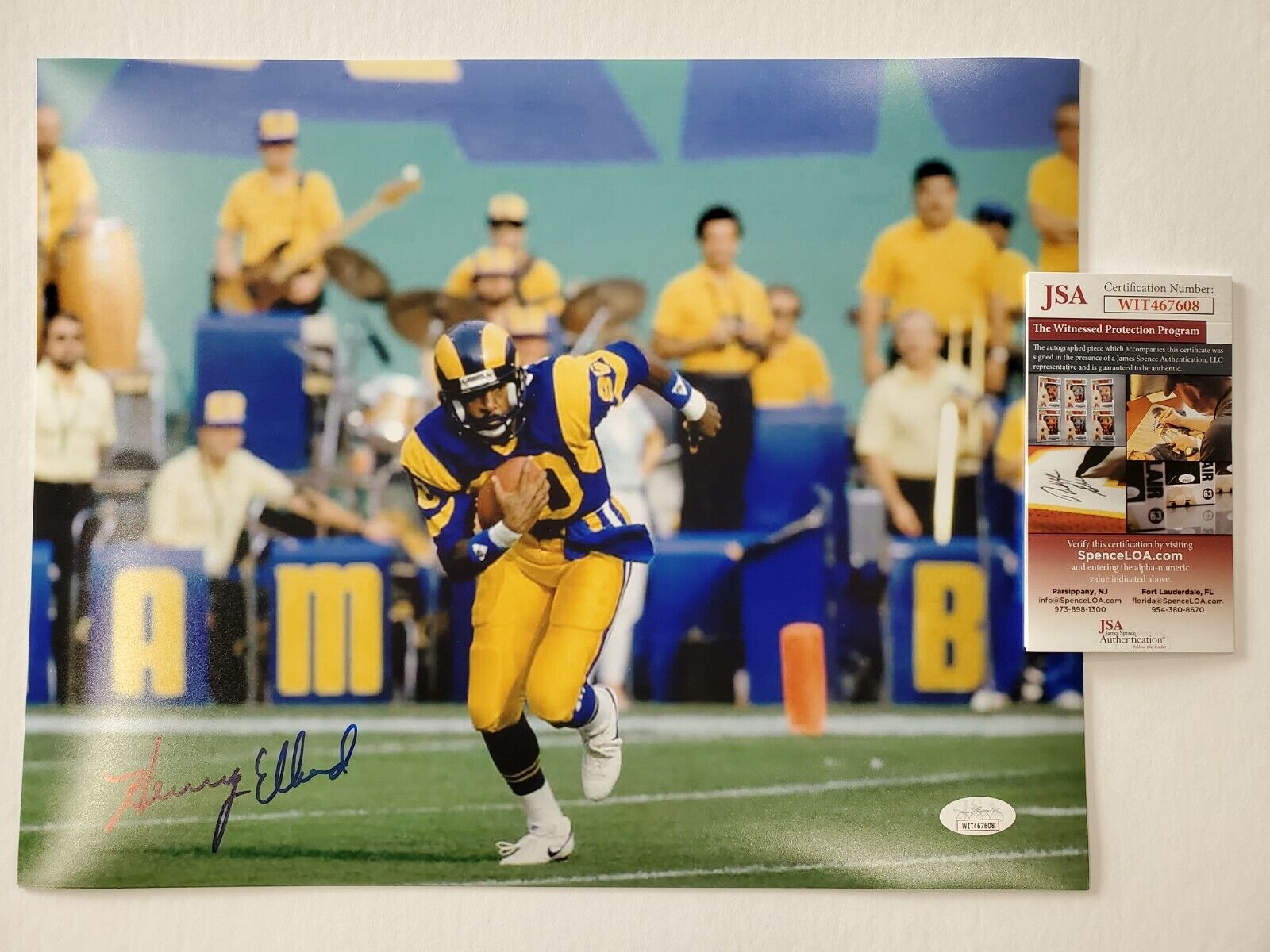 MVP Authentics Los Angeles Rams Henry Ellard Autographed Signed 11X14 Photo Jsa Coa 71.10 sports jersey framing , jersey framing