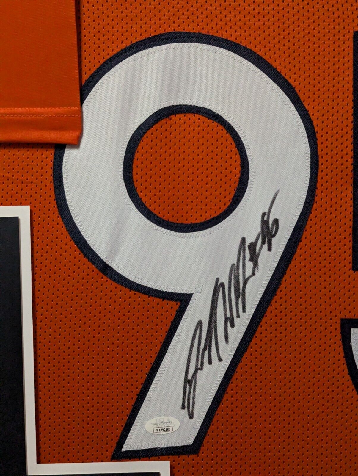 Framed Denver Broncos Derek Wolfe Autographed Signed Jersey Jsa Coa