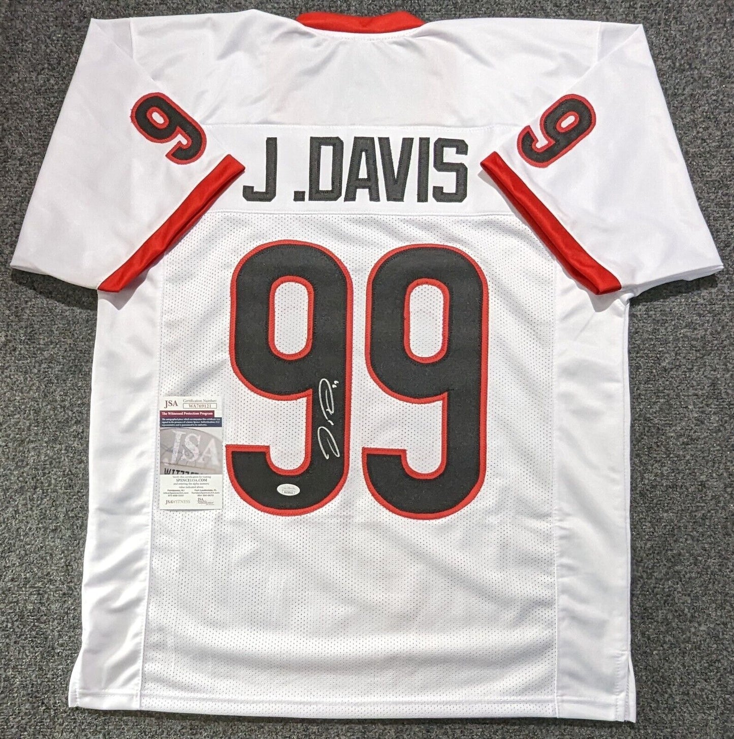 Georgia Bulldogs Jordan Davis Autographed Signed Jersey Jsa  Coa