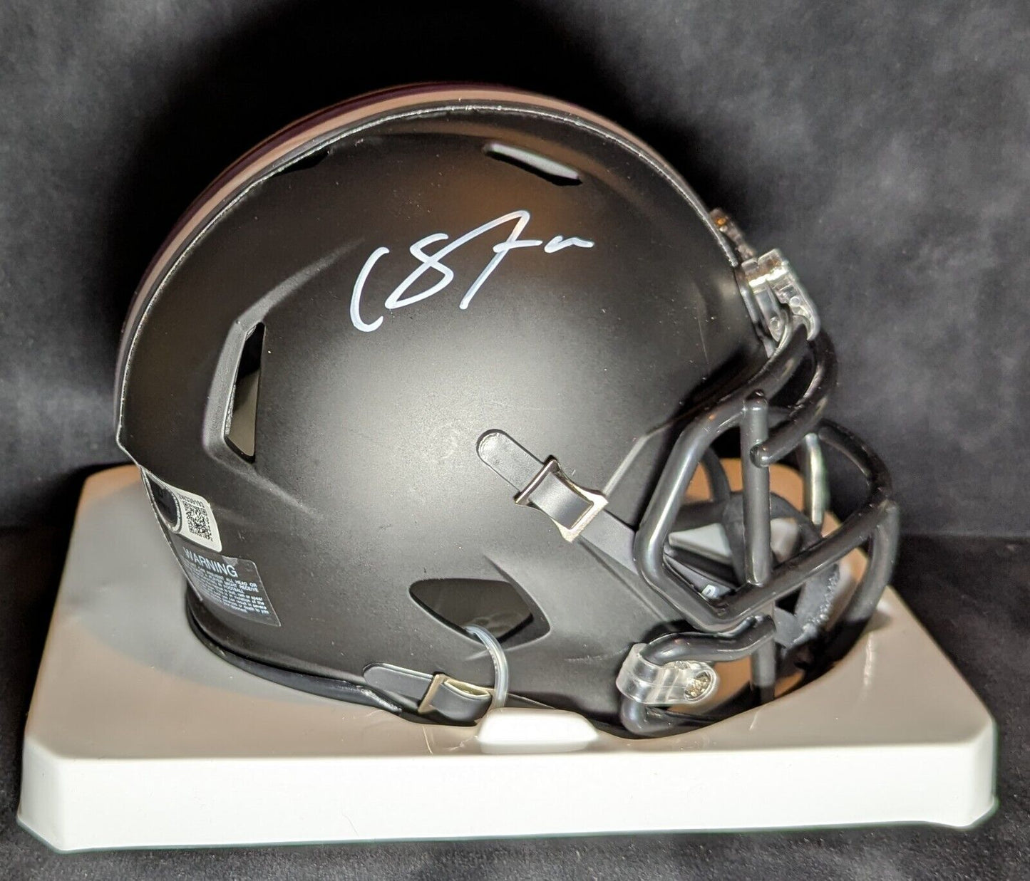 Ohio State Buckeyes Cade Stover Autographed Eclipse Mini Helmet Beckett Holo