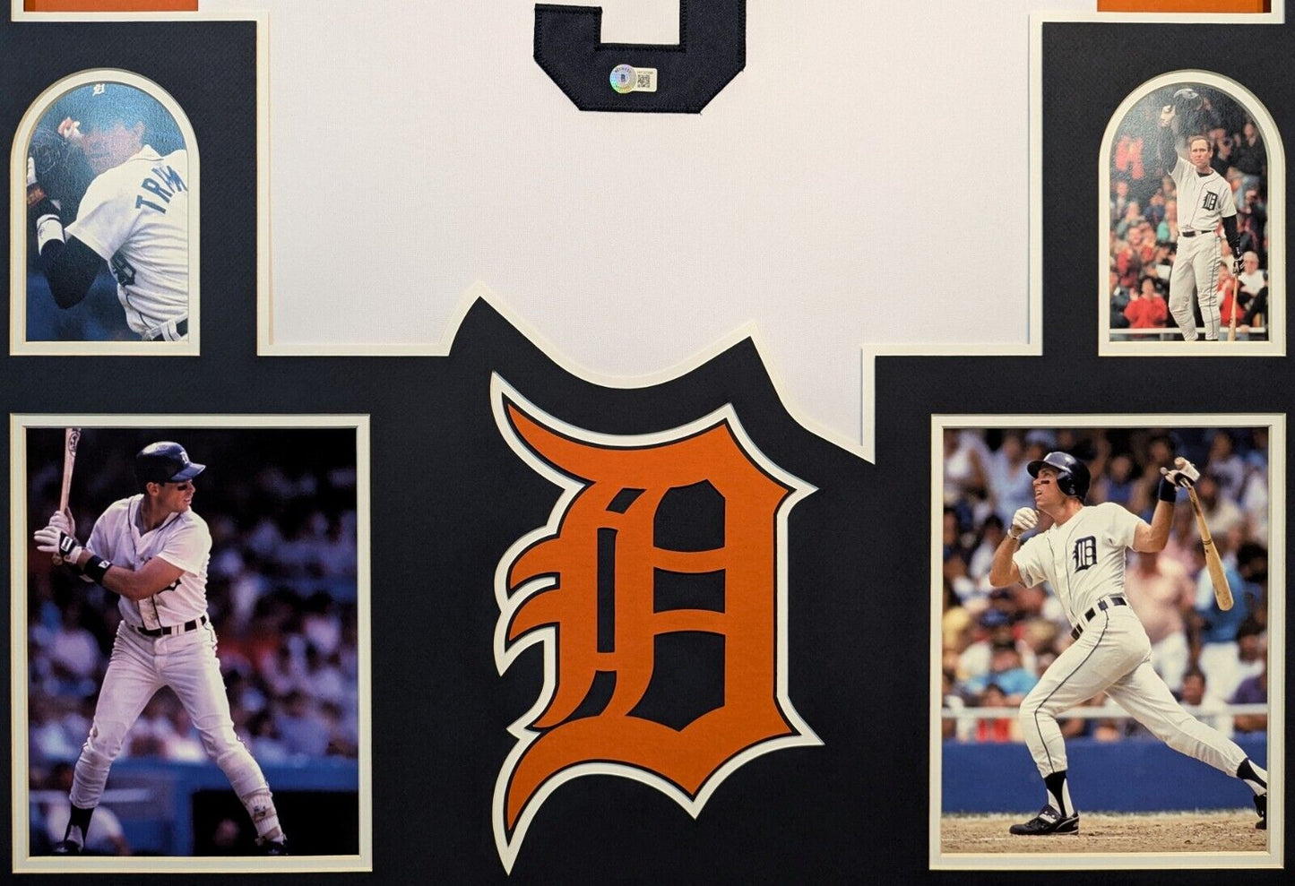 Framed Detroit Tigers Alan Trammell Autographed Signed Jersey Beckett Holo