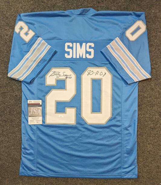 Detroit Lions Billy Sims Autographed Signed Inscribed Jersey Jsa Coa