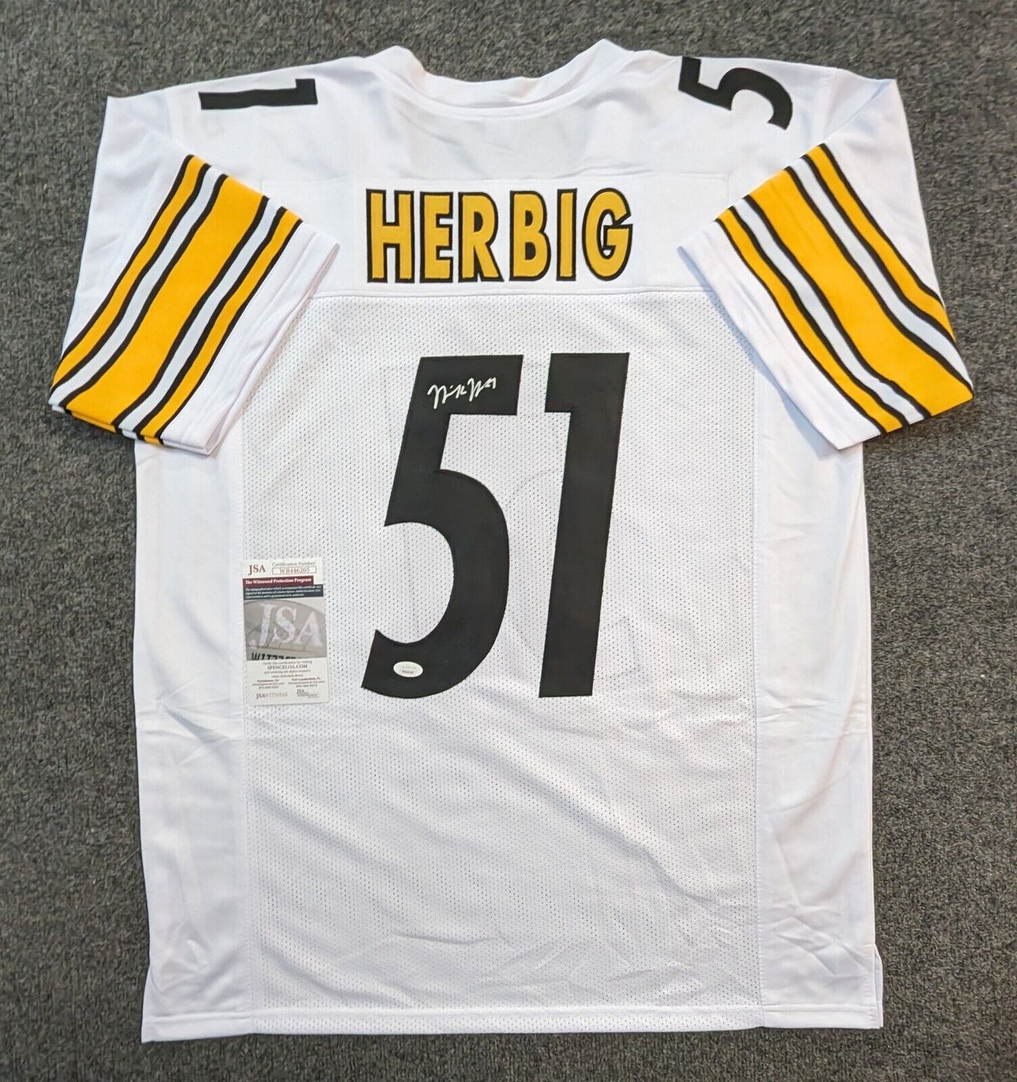 Pittsburgh Steelers Nick Herbig Autographed Signed Jersey Jsa Coa