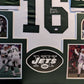 Framed Vinny Testaverde Autographed Signed New York Jets Jersey Psa Coa