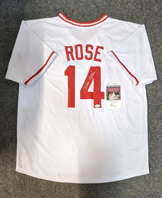 Cincinnati Reds Pete Rose Autographed Signed Custom Jersey Jsa Coa