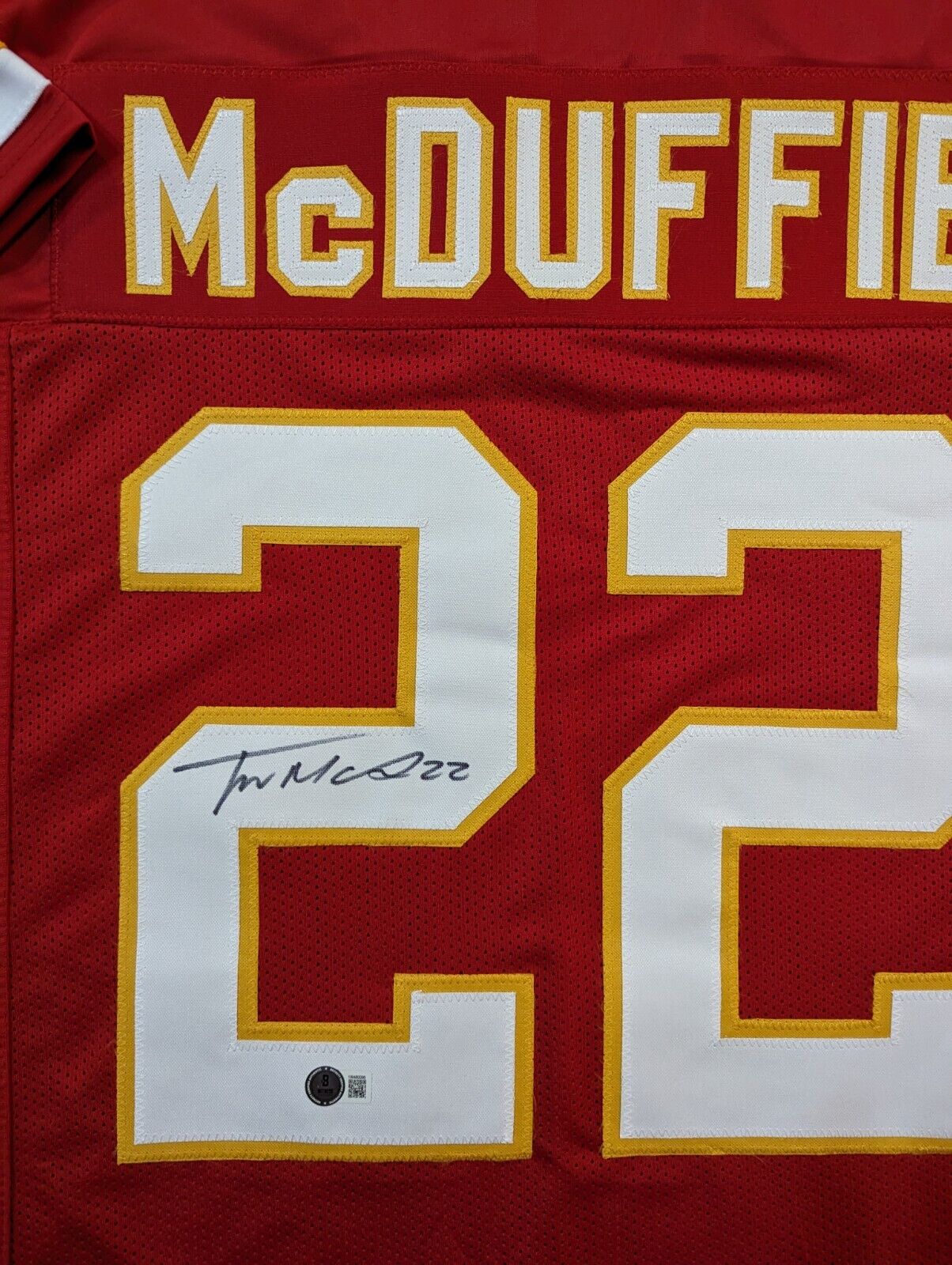 Kansas City Chiefs Trent Mcduffie Autographed Signed Jersey Beckett Holo