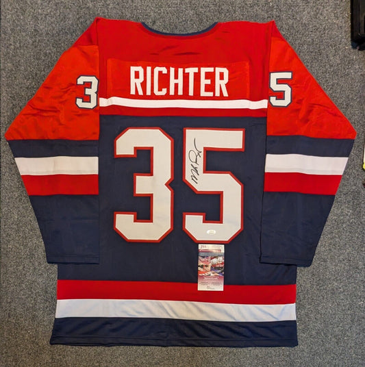 Mike Richter Autographed Signed Usa Hockey Jersey Jsa Coa