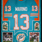 Framed Miami Dolphins Dan Marino Autographed Signed Jersey Jsa Coa