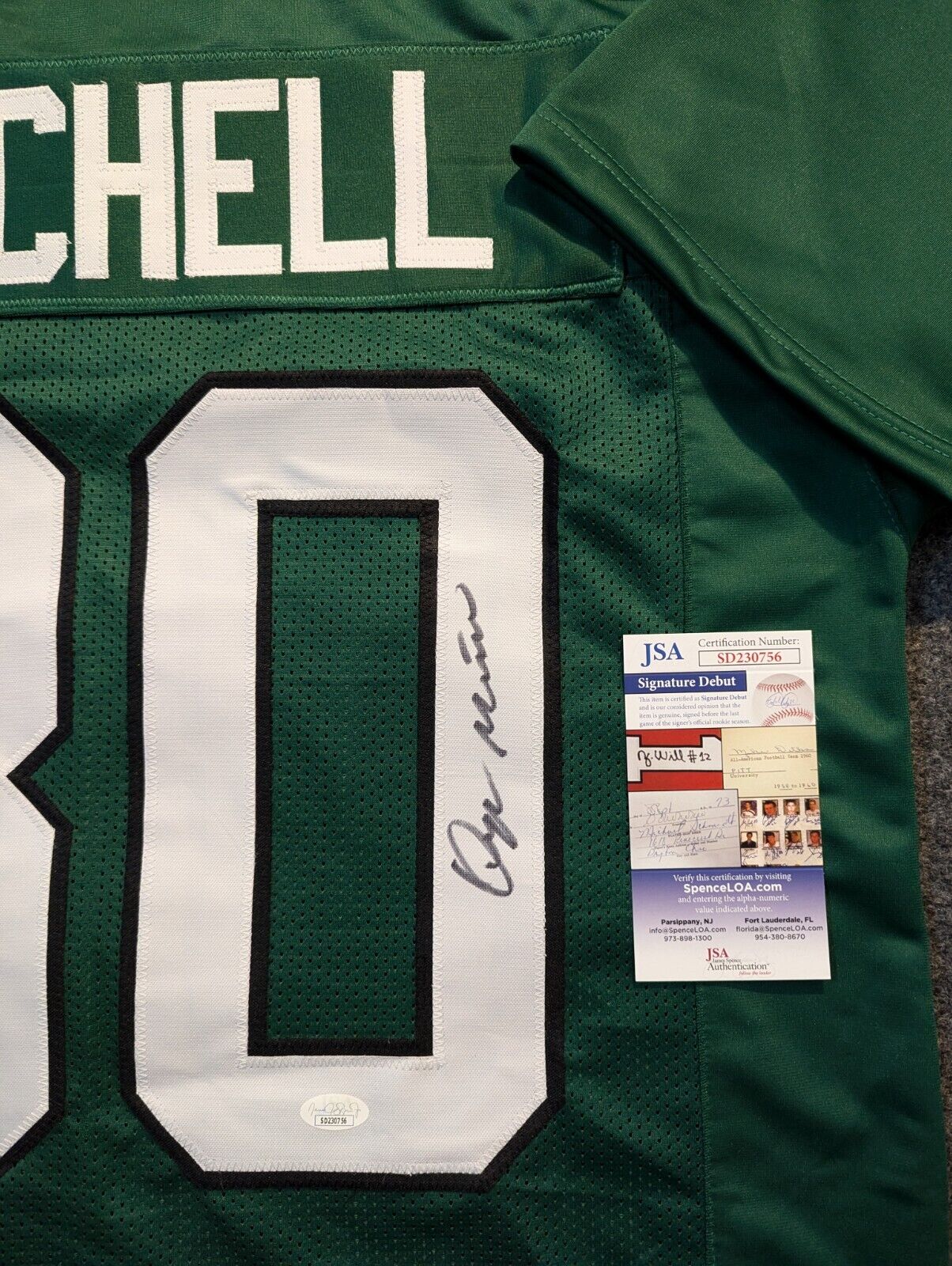 Philadelphia Eagles Quinyon Mitchell Autographed Signed Jersey Jsa Coa