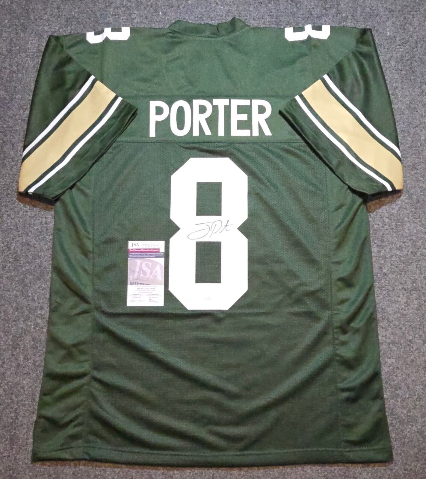 Framed Colorado State Rams Joey Porter Sr Autographed Signed Jersey Jsa