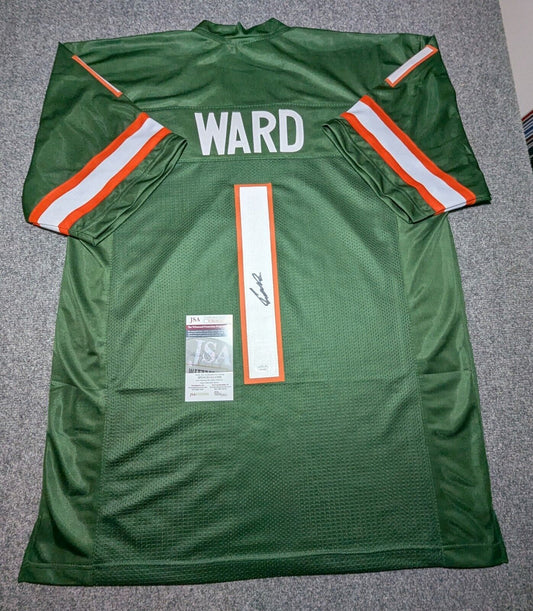 Miami Hurricanes Cam Ward Autographed Signed Jersey Jsa Coa