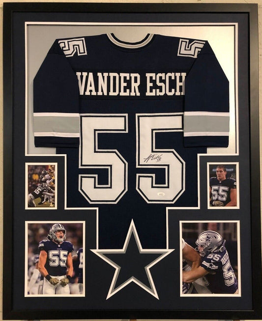 MVP Authentics Framed Dallas Cowboys Leighton Vander Esch Autographed Signed Jersey Jsa Coa 450 sports jersey framing , jersey framing