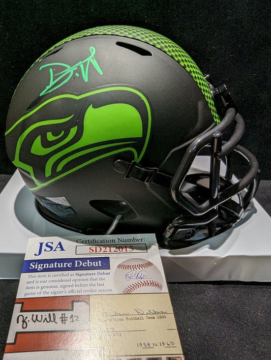 MVP Authentics Seattle Seahawks Devon Witherspoon Signed Eclipse Mini Helmet Jsa Coa 180 sports jersey framing , jersey framing