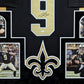 Framed In Suede New Orleans Saints Drew Brees Autographed Signed Jersey Jsa Coa