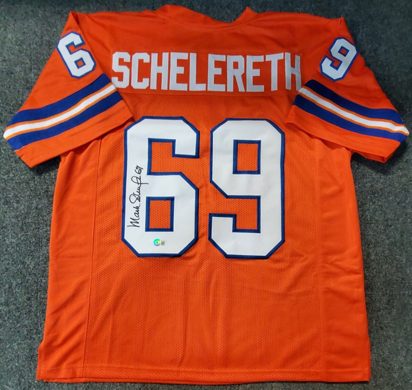 Denver Broncos Mark Schelereth Autographed Signed Jersey Beckett Holo