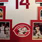 Framed Cincinnati Reds Rose Autographed Signed Jersey Jsa Coa