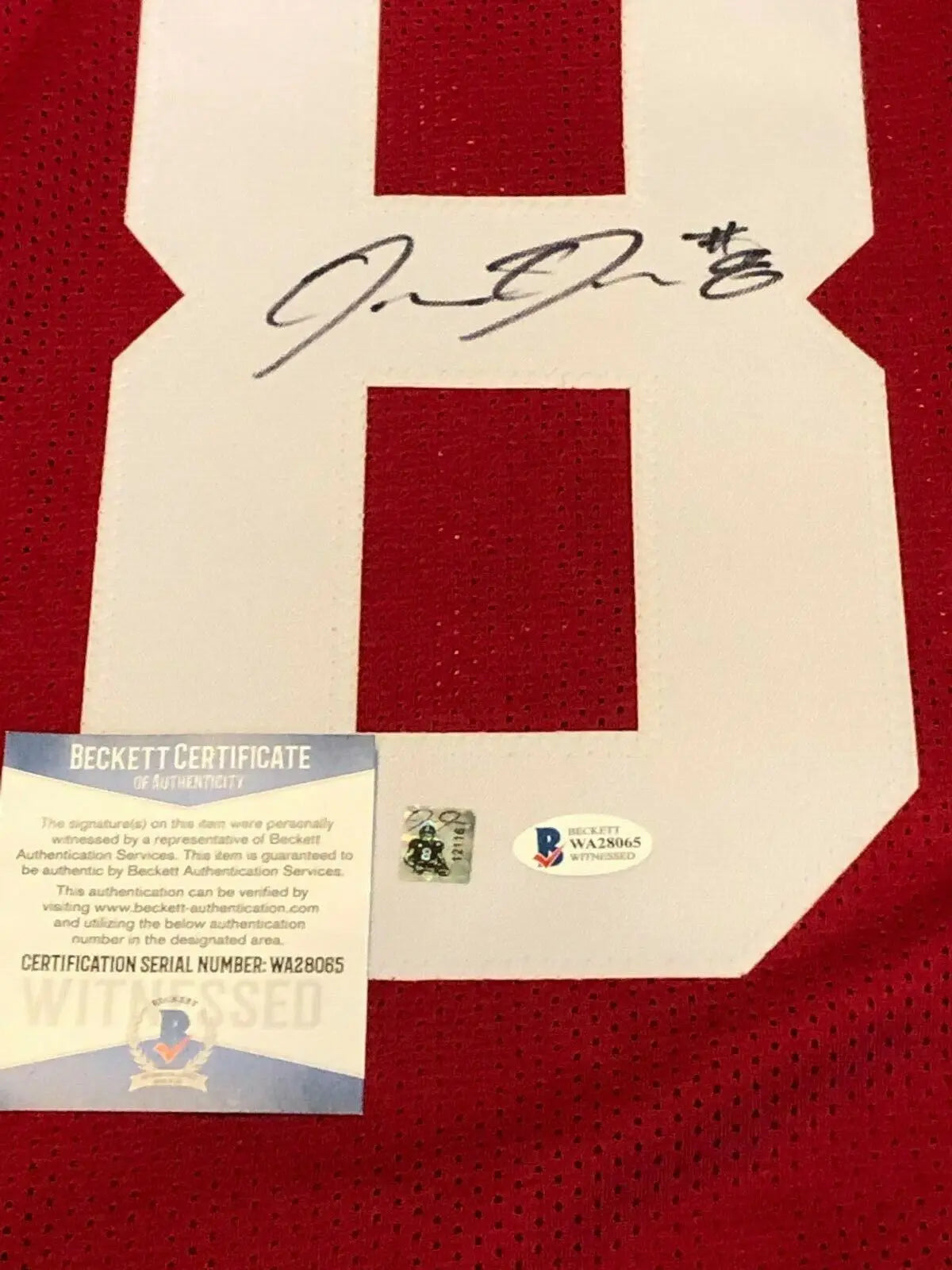 Josh Jacobs signed Jersey deals Beckett