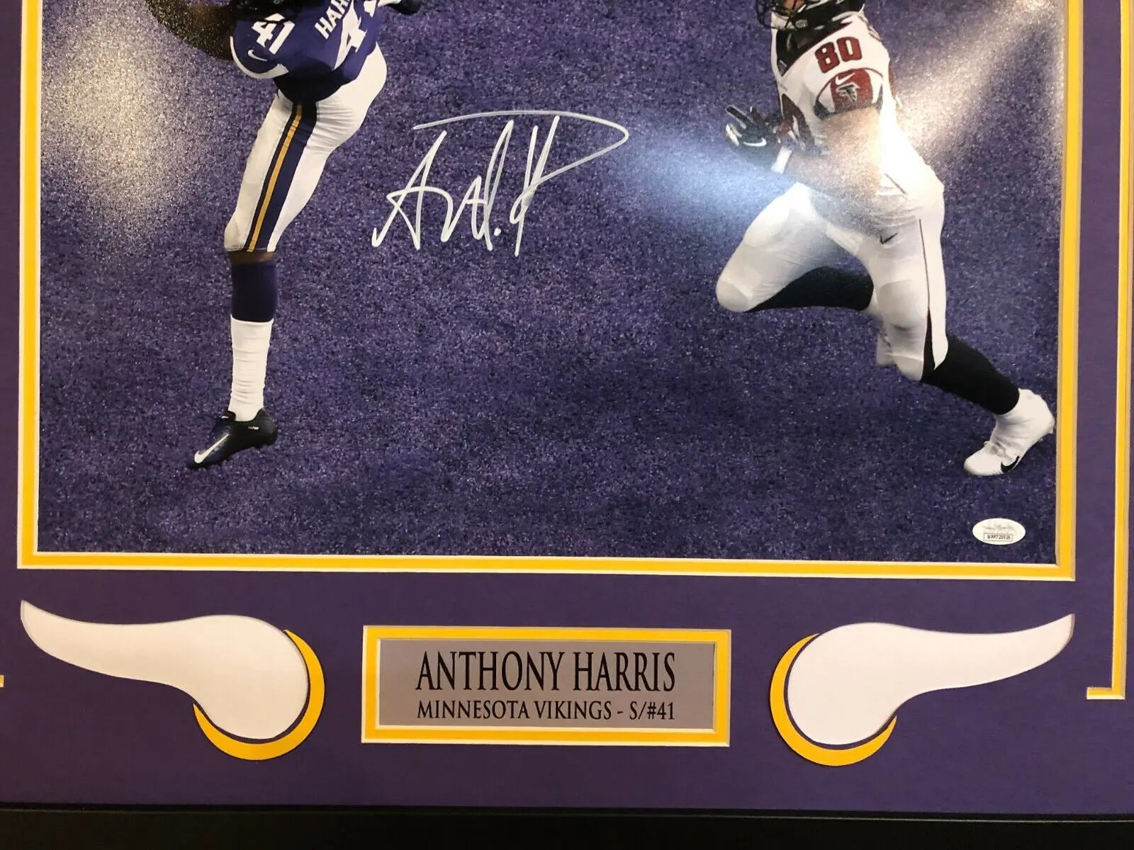 MVP Authentics Anthony Harris Framed Signed Minnesota Vikings 16X20 Photo Jsa Coa 179.10 sports jersey framing , jersey framing