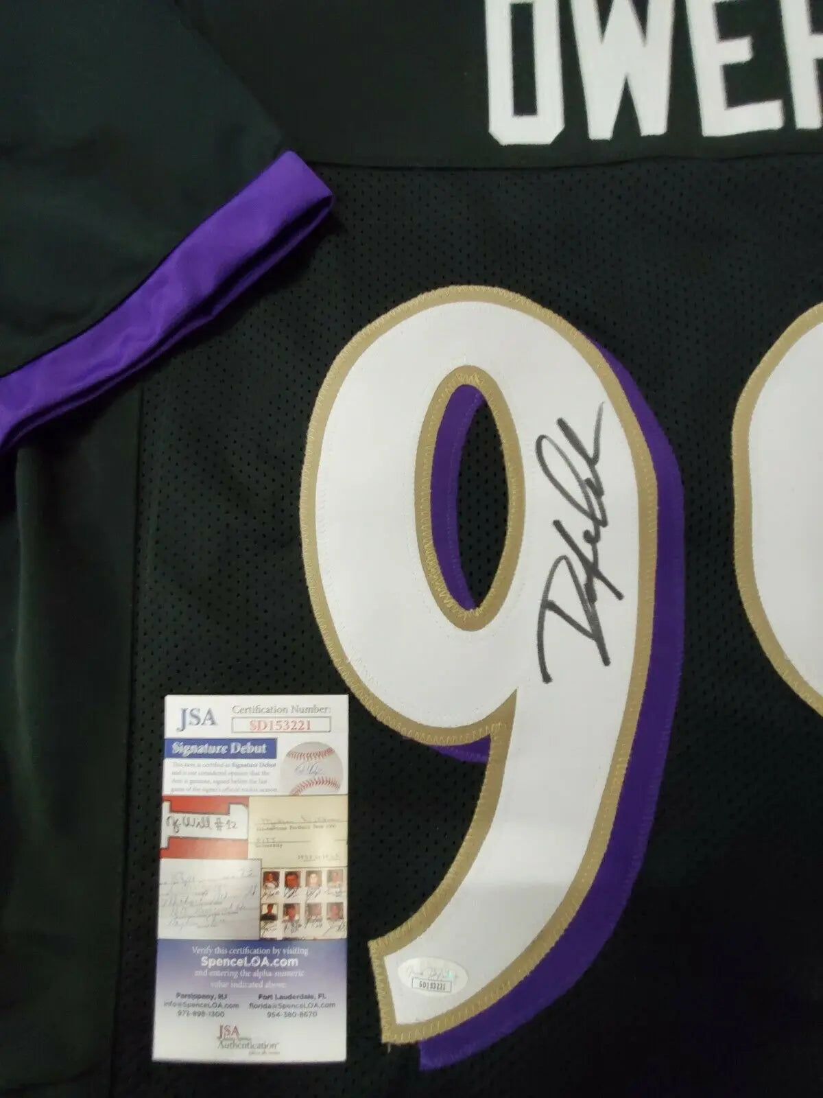 Baltimore Ravens Odafe Jayson Oweh Autographed Signed Inscribed Jersey Jsa  Coa