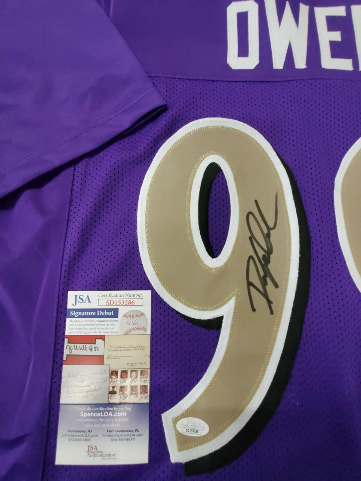 MVP Authentics Baltimore Ravens Odafe Jayson Oweh Autographed Signed Jersey Jsa Coa 135 sports jersey framing , jersey framing