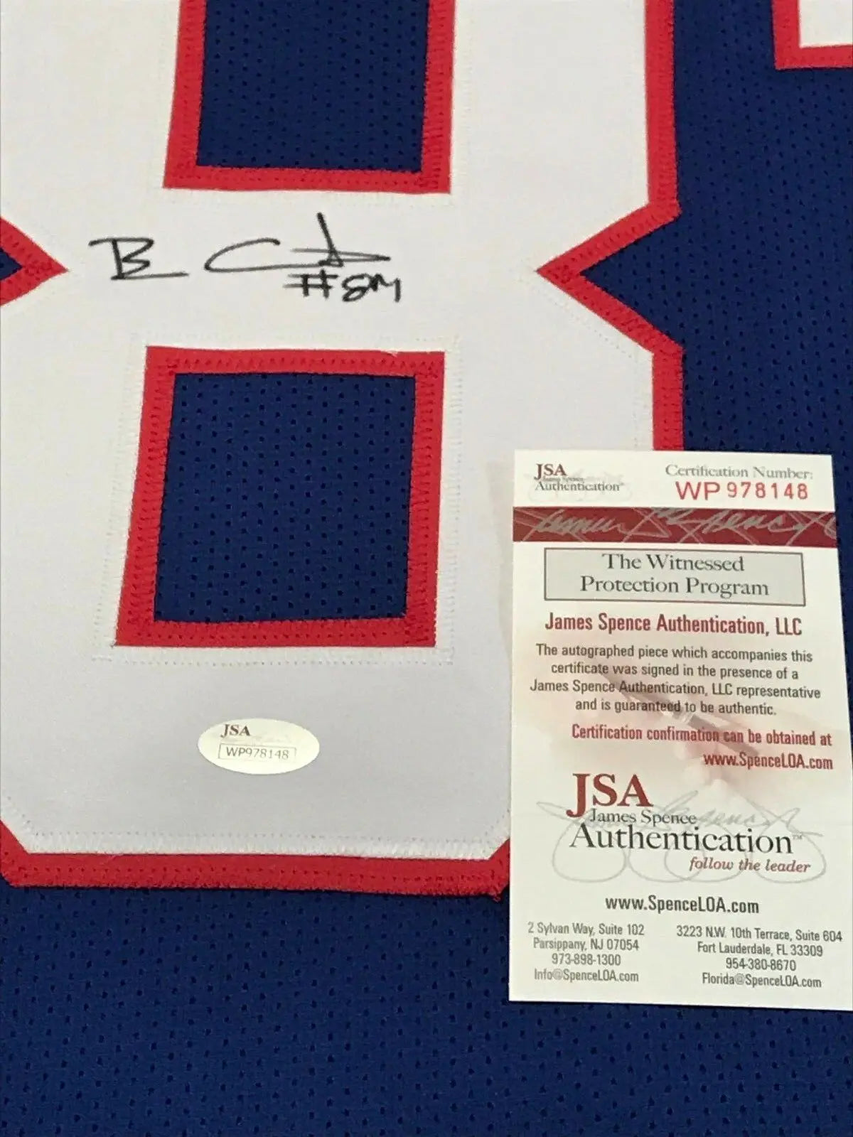 Ben Coates Signed New England Patriots Jersey COA JSA Autograph Ne -  Inscriptagraphs Memorabilia - Inscriptagraphs Memorabilia