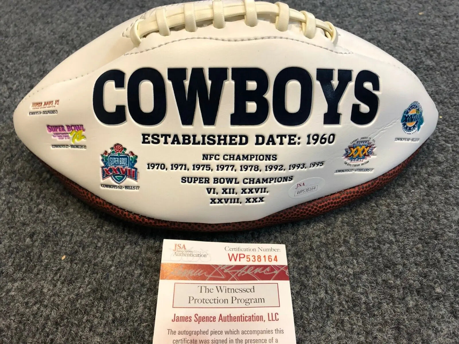 Dallas cowboys autographed store football